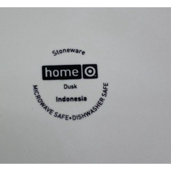 Home Target DUSK Brown Geometric Leaves White Stoneware 11" Dinner Plate Set 4 - Picture 10 of 16